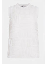 Load image into Gallery viewer, Comme des Garcons - Ruched Panel Sleeveless Pleated Top - White - S - RRP$695
