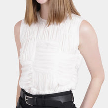 Load image into Gallery viewer, Comme des Garcons - Ruched Panel Sleeveless Pleated Top - White - S - RRP$695
