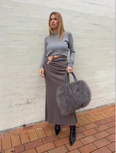 Load image into Gallery viewer, Nowhere Nation - Mongolian fur Bag - Grey - S
