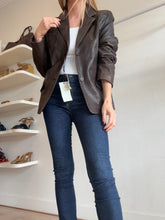 Load image into Gallery viewer, Riva Firenze - Blazer Style Leather Jacket - Chocolate - 52 - nwt
