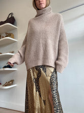 Load image into Gallery viewer, Anine Bing - Chunky Alpaca Blend Oversized Jumper - Sand - S
