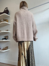 Load image into Gallery viewer, Anine Bing - Chunky Alpaca Blend Oversized Jumper - Sand - S
