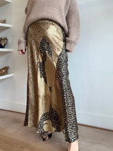 Load image into Gallery viewer, Rixo - Satin Animal Print Midi Skirt - Tan - S/P
