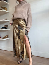 Load image into Gallery viewer, Rixo - Satin Animal Print Midi Skirt - Tan - S/P
