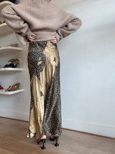 Load image into Gallery viewer, Rixo - Satin Animal Print Midi Skirt - Tan - S/P
