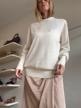 Load image into Gallery viewer, Ballantyne - Round Neck Extra Fine Merino Wool Jumper - Cream - 52 - nwt

