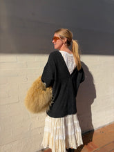 Load image into Gallery viewer, 3.1 Phillip Lim - V Back w Pearl Detail Sweater - Charcoal - L
