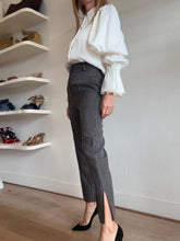 Load image into Gallery viewer, Khaite - Straight Leg Wool Pants - Check  Brown/Navy- 0
