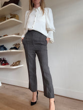 Load image into Gallery viewer, Khaite - Straight Leg Wool Pants - Check  Brown/Navy- 0
