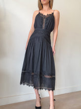Load image into Gallery viewer, Lover - Lace Trim Spaghetti Strap Midi Dress - Black - 8
