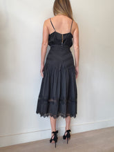 Load image into Gallery viewer, Lover - Lace Trim Spaghetti Strap Midi Dress - Black - 8
