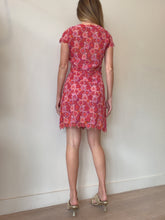 Load image into Gallery viewer, Christian Dior - Floral Guipure Lace/Crochet Mini Dress - Pink &amp; Orange  -38
