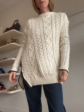 Load image into Gallery viewer, 3.1 Phillip Lim - Wool blend Cable Knit Jumper w Zip sides - Ivory - M
