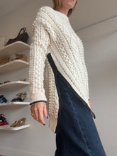 Load image into Gallery viewer, 3.1 Phillip Lim - Wool blend Cable Knit Jumper w Zip sides - Ivory - M
