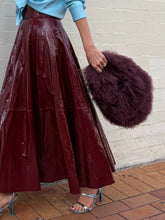 Load image into Gallery viewer, Nowhere Nation - Mongolian fur Bag - Burgundy - S
