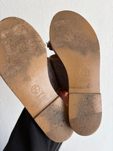 Load image into Gallery viewer, Chanel - Chain Logo Metallic Slides - Bronze - 36.5
