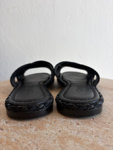 Load image into Gallery viewer, Chanel - Metallic Tweed Slides - Black - 37C
