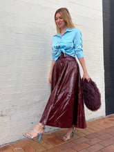 Load image into Gallery viewer, Nowhere Nation - Mongolian fur Bag - Burgundy - S
