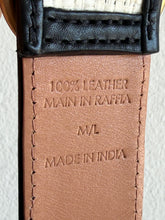 Load image into Gallery viewer, Zimmermann - Raffia Belt - Ivory w Black Trim- M/L
