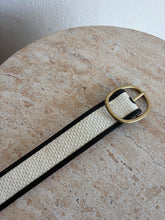 Load image into Gallery viewer, Zimmermann - Raffia Belt - Ivory w Black Trim- M/L
