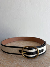 Load image into Gallery viewer, Zimmermann - Raffia Belt - Ivory w Black Trim- M/L
