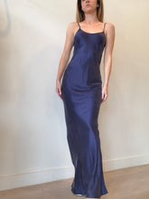 Load image into Gallery viewer, Flannel - Silk Slip Maxi Dress - Navy - 1
