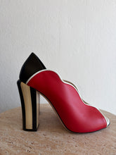 Load image into Gallery viewer, Fendi - Scalloped Edge Open Toe Heels - Red  - 38.5 - RRP$1600
