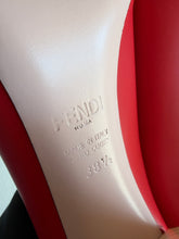 Load image into Gallery viewer, Fendi - Scalloped Edge Open Toe Heels - Red  - 38.5 - RRP$1600
