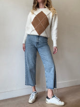 Load image into Gallery viewer, Mos Mosh - Zoom Diamond Knit Sweater - Ivory - XS
