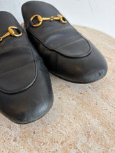 Load image into Gallery viewer, Gucci - Princetown Leather Loafers - Black - 39
