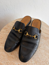 Load image into Gallery viewer, Gucci - Princetown Leather Loafers - Black - 39
