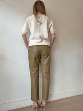 Load image into Gallery viewer, Scanlan Theodore - Leather Pants w Ankle Zip Detail  - Brown - 8
