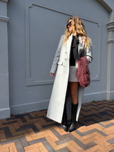 Load image into Gallery viewer, Alex Perry - Wool Blend Double Breasted Coat - Dove Grey - 12 - NWT
