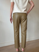 Load image into Gallery viewer, Scanlan Theodore - Leather Pants w Ankle Zip Detail  - Brown - 8
