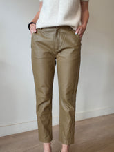 Load image into Gallery viewer, Scanlan Theodore - Leather Pants w Ankle Zip Detail  - Brown - 8
