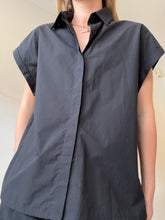 Load image into Gallery viewer, Matteau - Cotton Sleeveless Shirt &amp; Drawstring Pants Set - Black - 2
