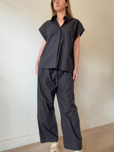 Load image into Gallery viewer, Matteau - Cotton Sleeveless Shirt &amp; Drawstring Pants Set - Black - 2
