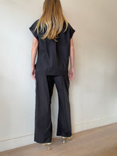 Load image into Gallery viewer, Matteau - Cotton Sleeveless Shirt &amp; Drawstring Pants Set - Black - 2
