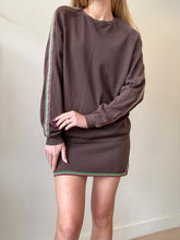 Load image into Gallery viewer, Nagnata - LS knit shirt  - Brown w logo print - S
