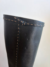 Load image into Gallery viewer, Fendi - Pointed Knee High Boots w Top Stitch - Black Leather- 38.5
