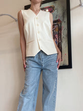 Load image into Gallery viewer, Rebecca Vallance - Blanco Pin Stripe Vest - Ivory - 12 - bnwt - RRP$379
