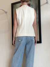 Load image into Gallery viewer, Rebecca Vallance - Blanco Pin Stripe Vest - Ivory - 12 - bnwt - RRP$379
