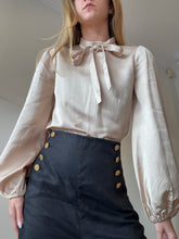 Load image into Gallery viewer, Zimmermann - Long Sleeve Blouse w Neck tie - Nude - 1

