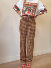 Load image into Gallery viewer, By Malene Birger - Lounge Pants - Brown w Square Print - S
