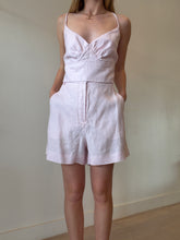 Load image into Gallery viewer, Scanlan Theodore - Linen Cropped Cami &amp; Shorts Set - Pink - 12
