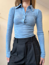 Load image into Gallery viewer, Scanlan Theodore - LS Polo Knitwear - Blue - OS
