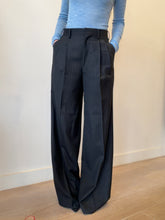 Load image into Gallery viewer, Junya Watanabe - Pleated Pinstripe Pants - Black - M

