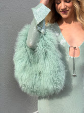 Load image into Gallery viewer, Nowhere Nation - Mongolian Fur Bag - Mint - S

