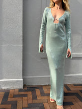 Load image into Gallery viewer, 16arlington - Solaria Sequinned Maxi Column Dress - Mint - 12 - RRP$1338
