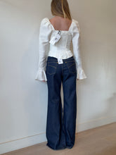 Load image into Gallery viewer, Aje - LS Puff sleeve Corset Top - Ivory - 8 - bnwt - RRP$355
